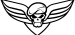 Blackzero Skull Logo White